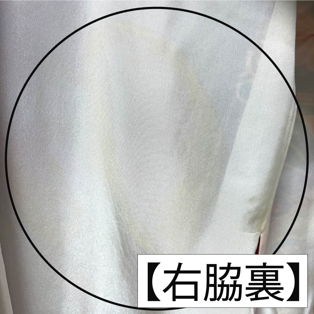 付下げ＊袷着物 遠山模様 分銅つなぎに吉祥地紋 背紋有 赤茶色 正絹12SC10 更紗模様の正絹小紋（袷）／しつけ糸付きの未使用品 | SELECT KIMONO