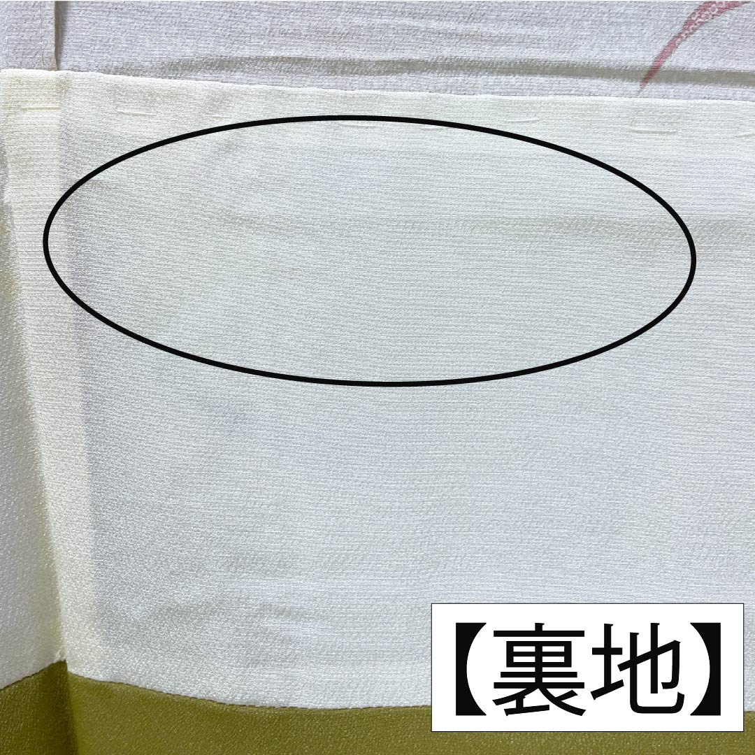 小紋 ポリエステル Aランク 身丈155.5cm 裄丈63cm 袷 胡桃色（くるみいろ） 露芝 背抜き仕立て 洗える着物 ベージュ系 1115007123325