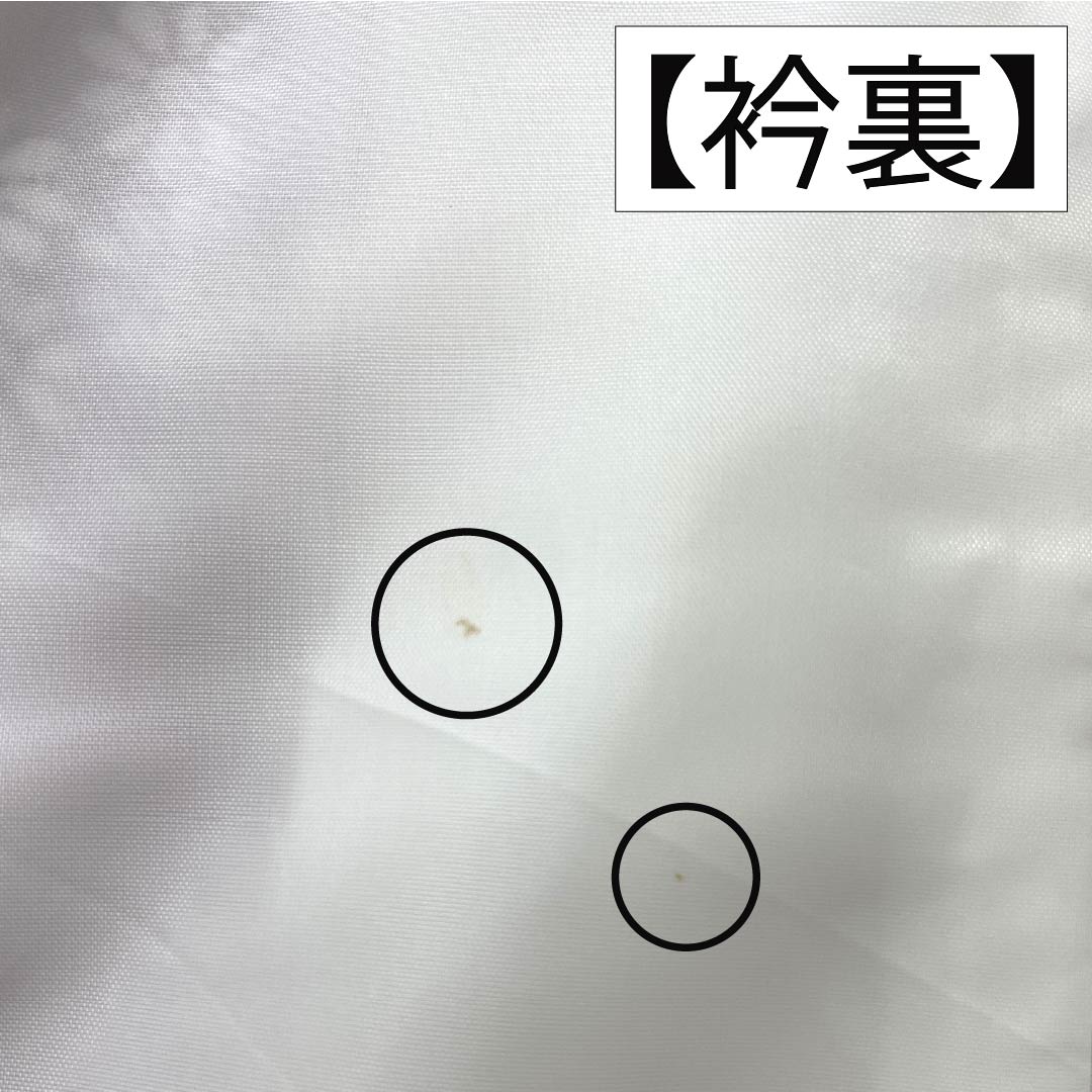 小紋 ポリエステル 身丈158.5cm 裄丈64cm 袷 白藤色（しらふじいろ） 洗える着物 小花 鏡 しつけ糸付き Aランク 紫系 1115005173320