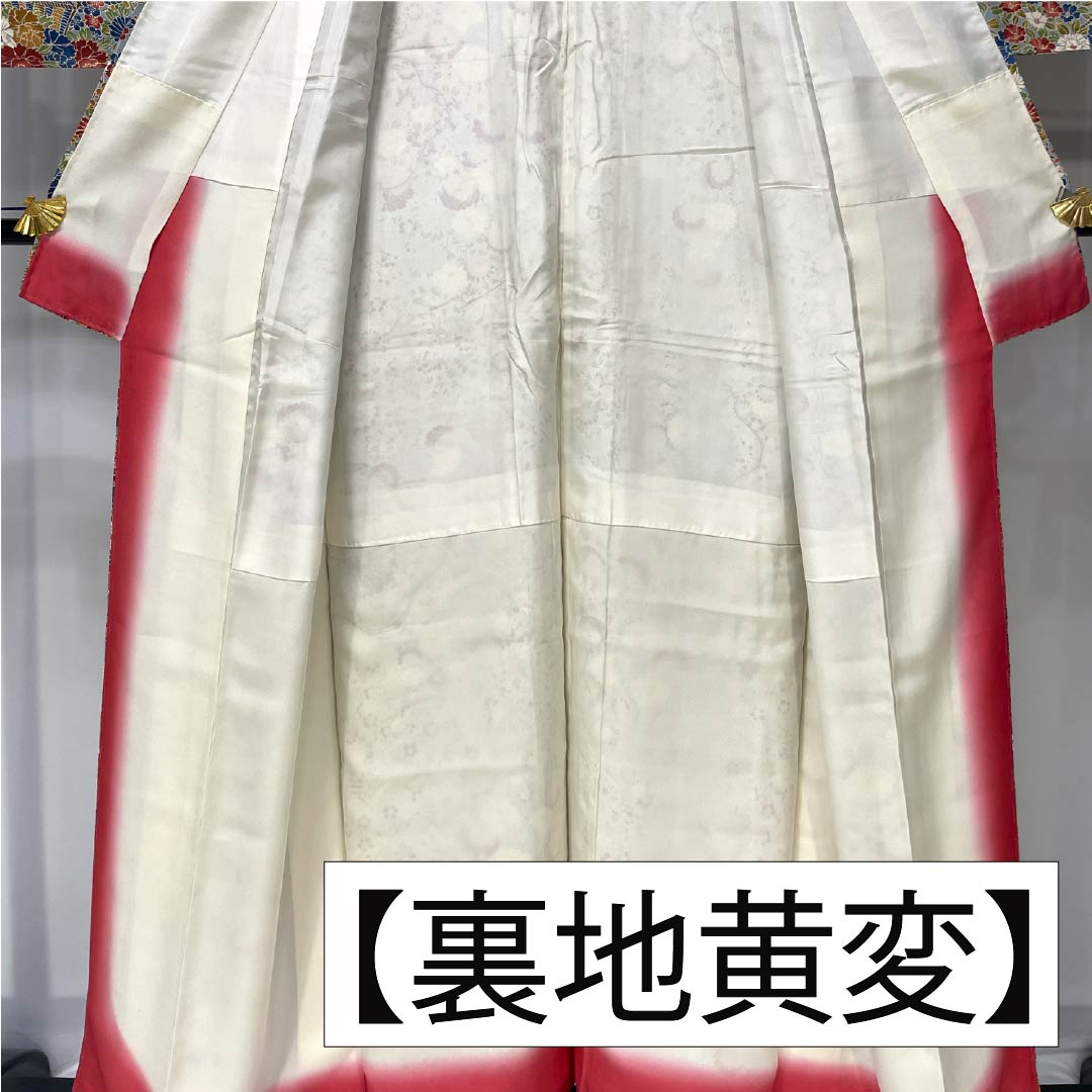 作家つき小紋(正絹) リサイクル着物】小紋 正絹 身丈156.5cm 裄丈64cm 袷 砧青磁色（きぬた