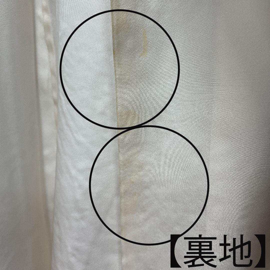 Black formal kimono, pure silk, length 163.5cm, sleeve length 66cm, lined, gold embroidery, chrysanthemum, swallowtail butterfly, five crests, B rank, five crests, black, 1111001194410