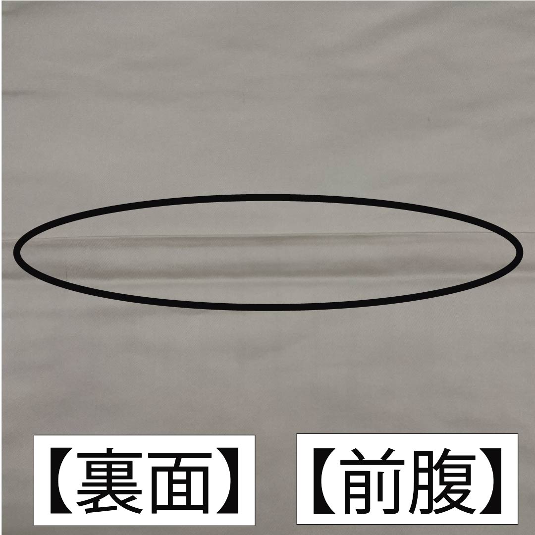 袋帯 正絹 魚肚白色（ぎょとはくいろ） 白綾苑大庭 菊 桔梗 笹 帯丈432cm Aランク 六通 フォーマル グレー系 1123012023322