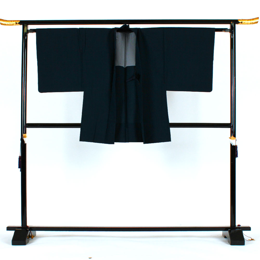 男物 身丈90cm 裄丈67.5cm ウール 羽織 ウール Sランク 袷 紺系 1119000262218