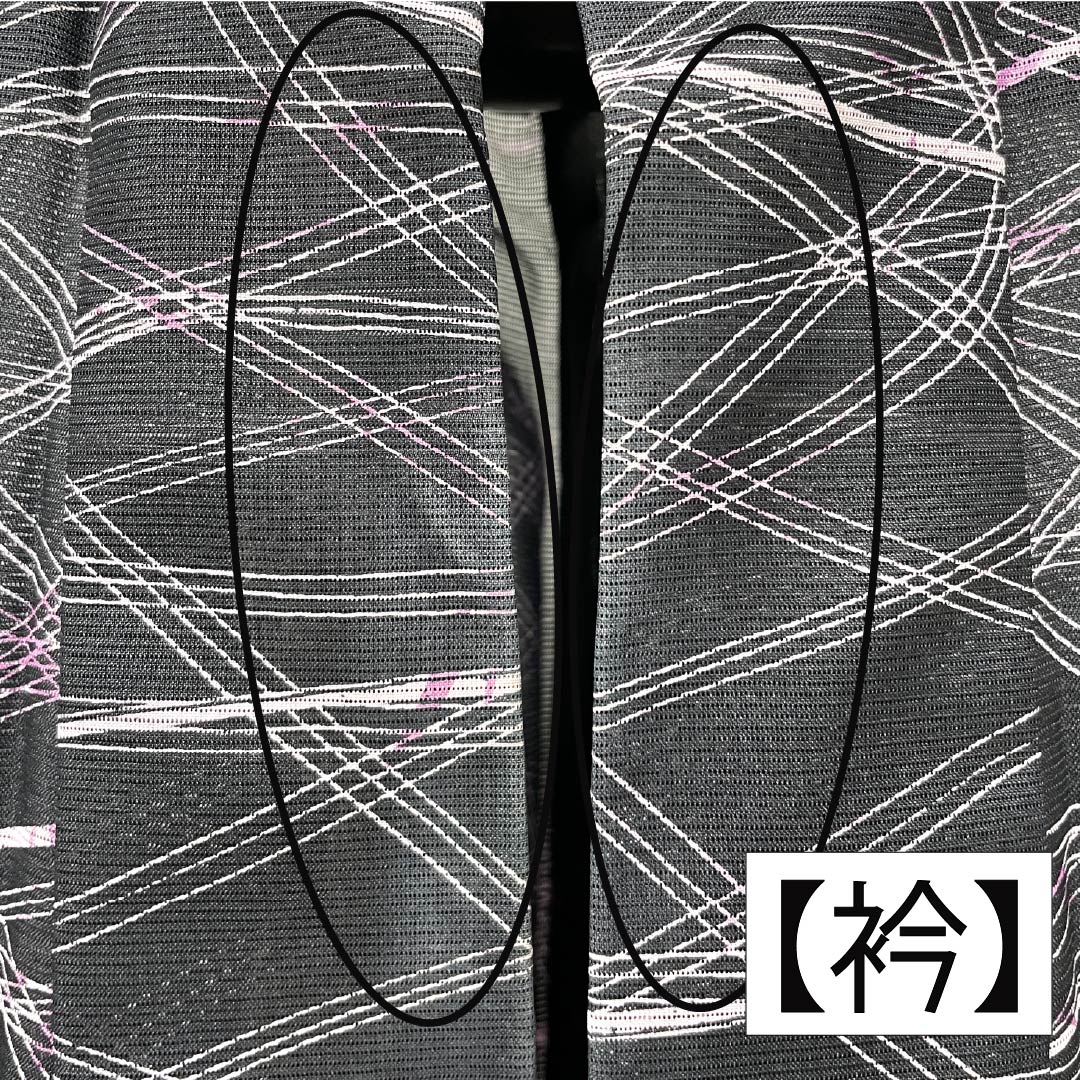 夏物 ポリエステル 小紋 身丈153cm 裄丈64cm 相済茶色（あいすみちゃいろ） 抽象模様 絽 Aランク 黒系 1132002293210