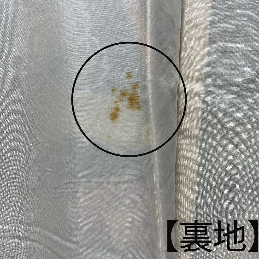 小紋 正絹 身丈155cm 裄丈62.5cm 袷  紺桔梗色 京紅型 草花模様  Bランク 紺系 1115003784318