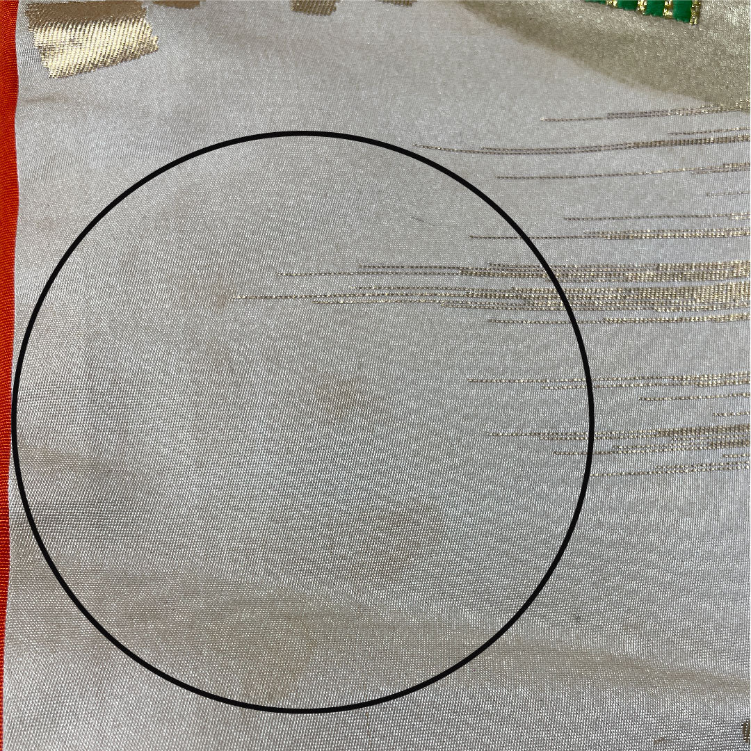 色打掛 身丈184cm  千總 大丸 千歳契松文 金駒刺繡 正絹 Bランク 袷 クリーム系 1110000604915