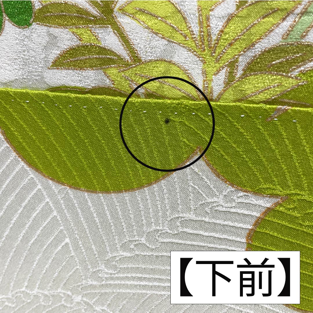 訪問着 正絹 Aランク 袷 身丈162cm 裄丈63.5cm 京友禅 松 菊 白系 1112006353411