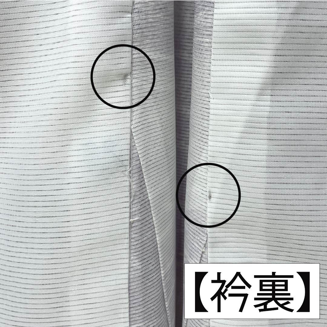 夏物 ポリエステル 小紋 身丈160cm 裄丈65cm 霞色（かすみいろ） 撫子 波 洗える着物 絽 Bランク グラデーション系 1132002454499