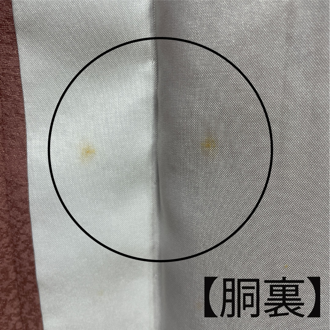 色無地 ポリエステル 帯紅色 洗える着物 しつけ糸付き 中陰桔梗  身丈156.5cm 裄丈61.5cm 単衣  Aランク ピンク系 1114000683313