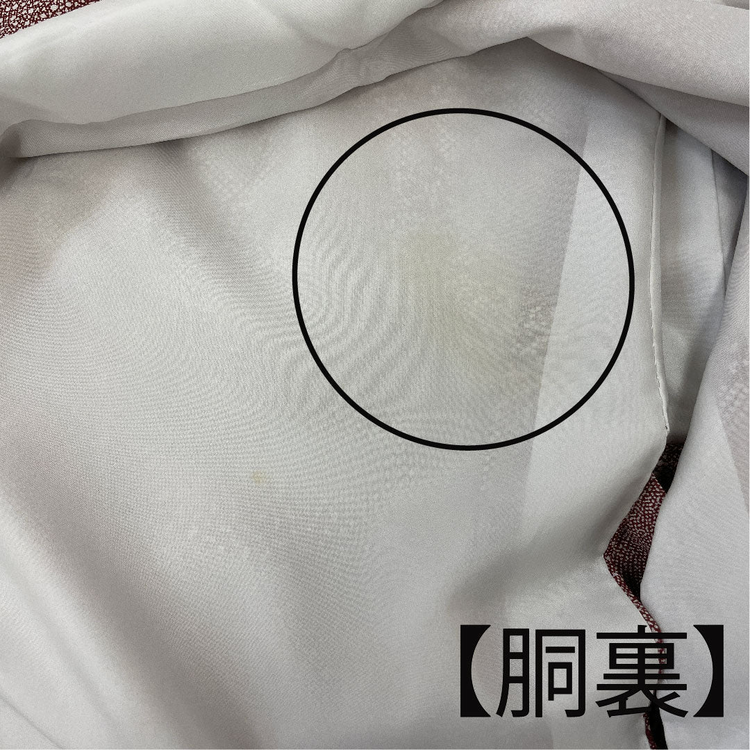 小紋 身丈163cm 裄丈65cm 袷  江戸小紋 洗える着物  ポリ Aランク 茶系 1115001533414