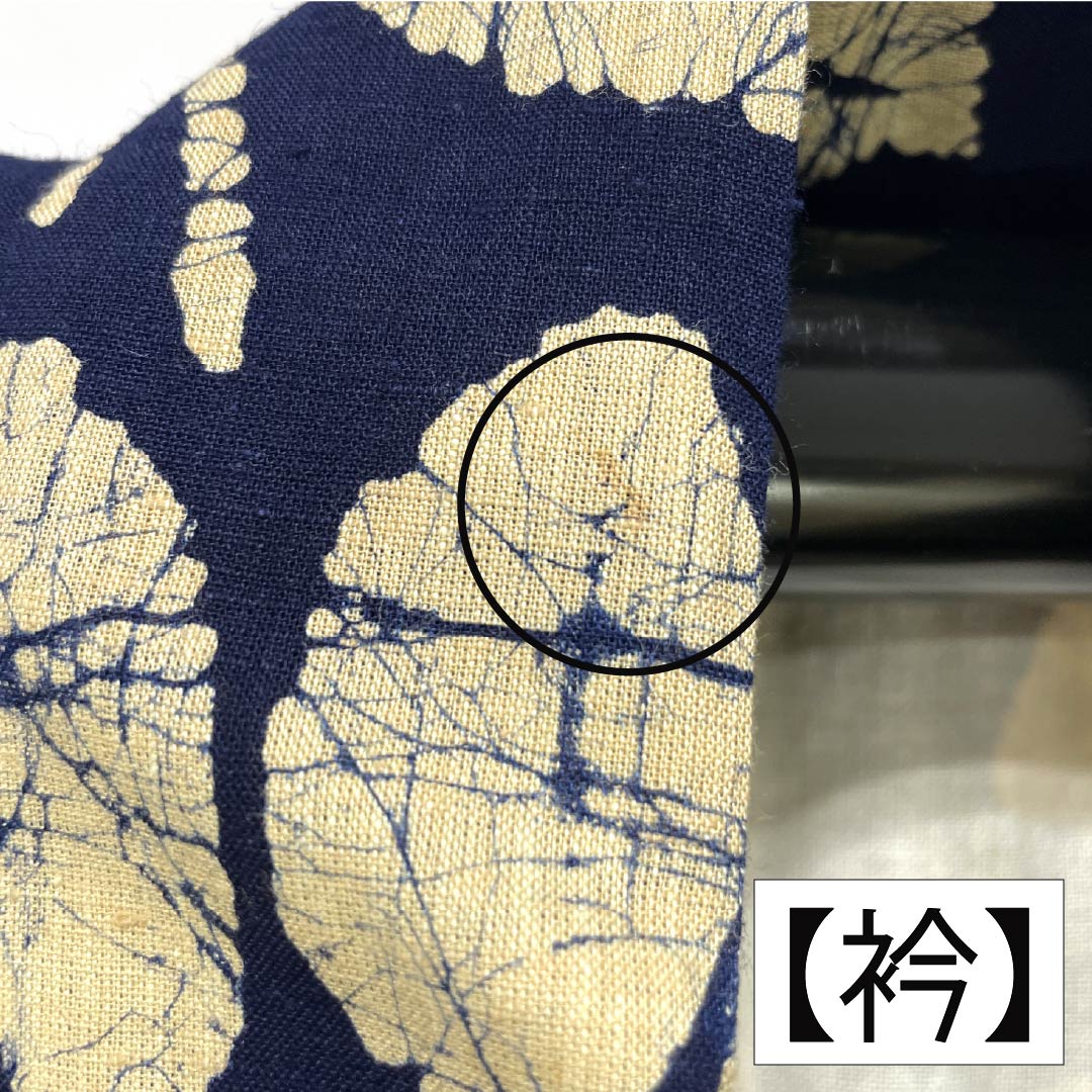 浴衣 木綿 身丈154cm 裄丈62.5cm Bランク 単衣 紺系 濃紺色（のうこんいろ） 向日葵 1118005844218