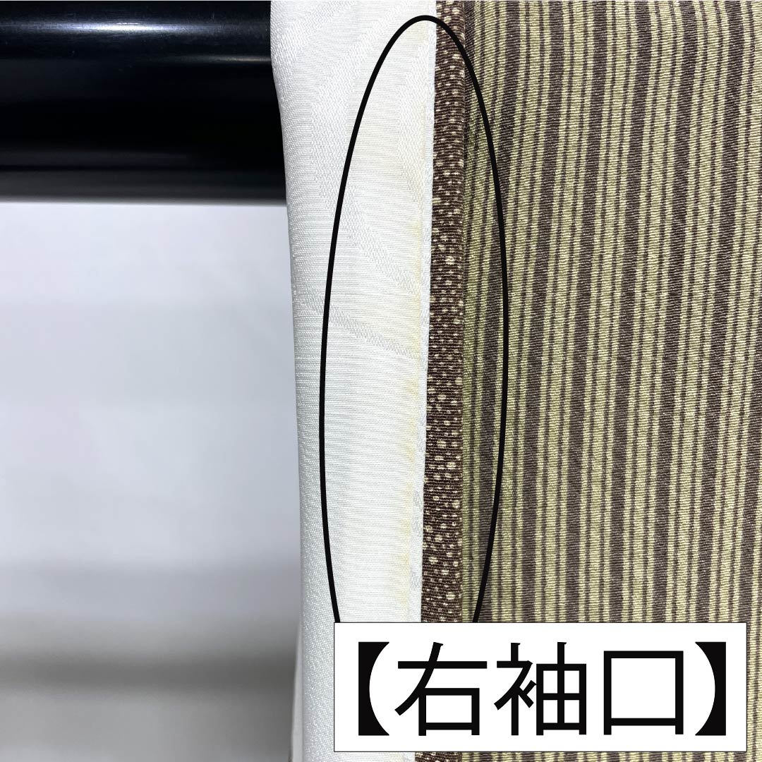 Formal Kimono, Pure Silk, S Rank, Lined, Length 158cm, Sleeve-to-Sleeve 66cm, Oak Gray, Ise Katagami Stenciled, Artist-Made, Stencil Dye, Tango Chirimen Crepe, Undergarment with Removable Collar, Brown, 1112007742314