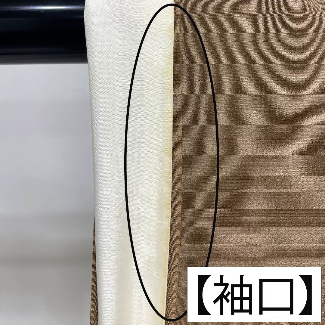 色留袖 正絹 Bランク 身丈158cm 裄丈66cm 袷 光悦茶色（こうえつちゃいろ） 京友禅 童 松竹梅 三つ紋 揚羽蝶 比翼付き 三つ紋 茶系 1111002174314