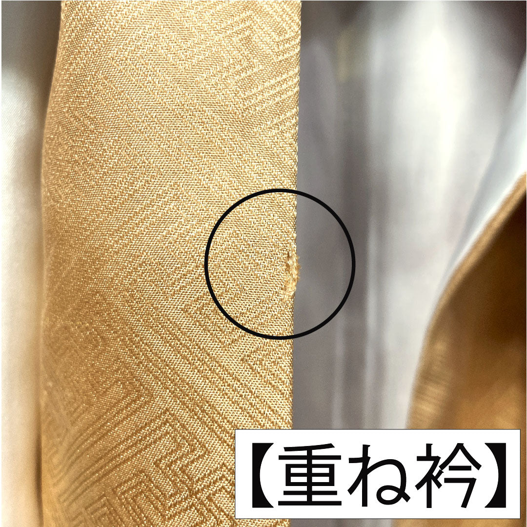 色留袖 正絹 身丈157cm 裄丈63cm 袷 珊瑚色（さんごいろ） 京友禅 桜 松竹梅 一つ紋 星梅鉢 重ね衿付き Aランク 橙系 1111001513326