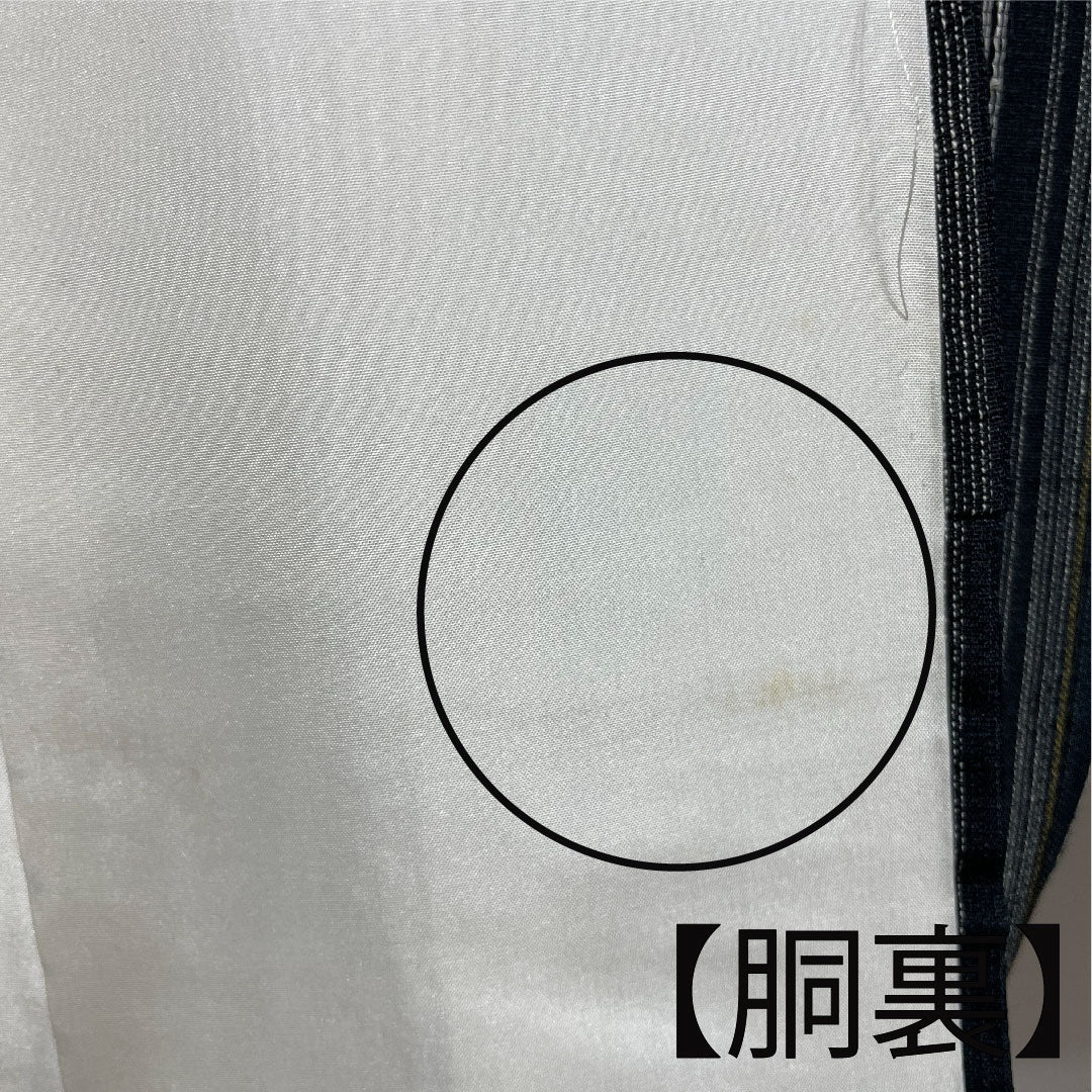 紬 身丈150cm 裄丈65cm 縞 十日町紬 正絹 Aランク 袷 グラデ 1116001833199