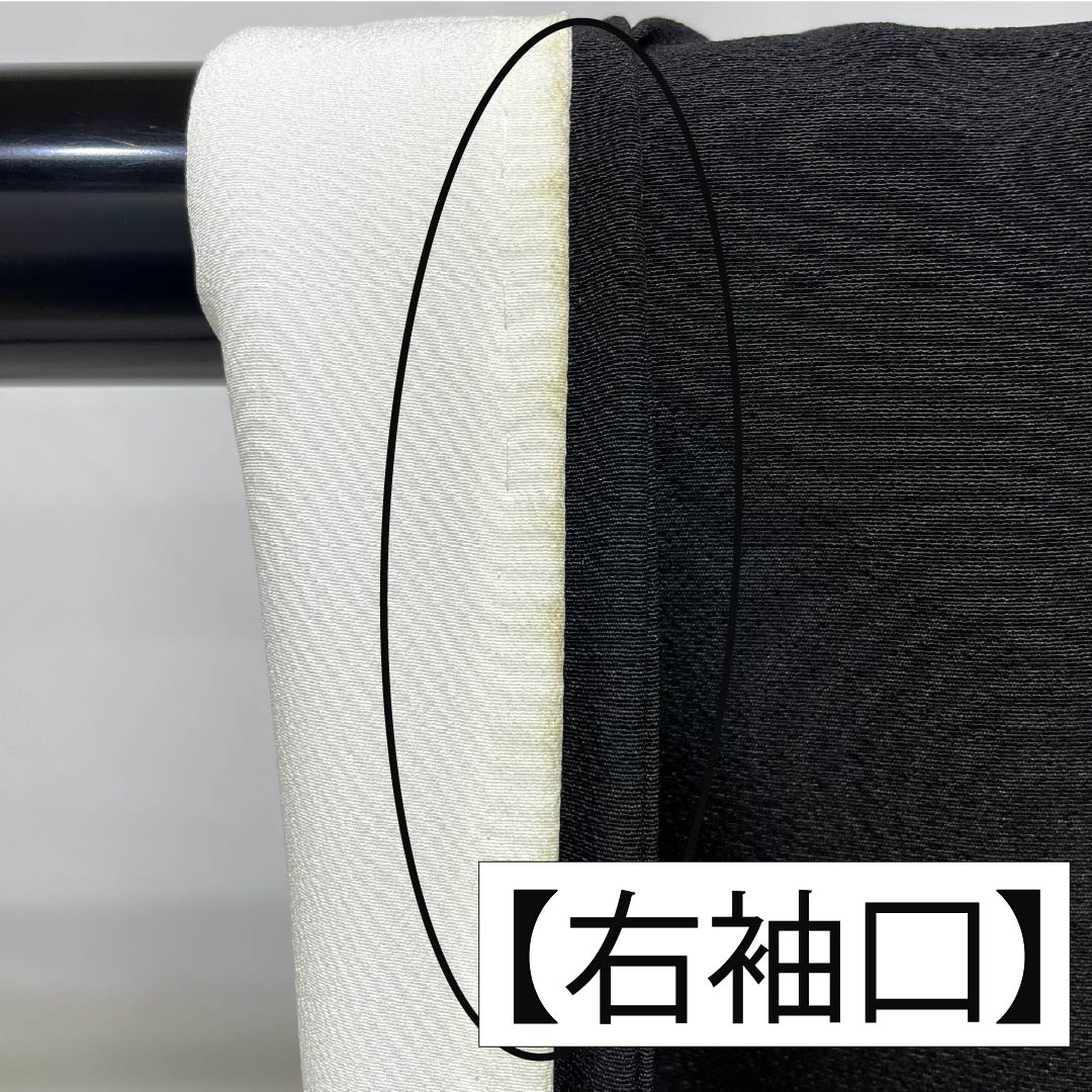 黒留袖 正絹 Aランク 身丈160.5cm 裄丈64cm 袷 五つ紋 三つ柏 鶴 松 亀 扇面 五つ紋 黒系 1111001903410