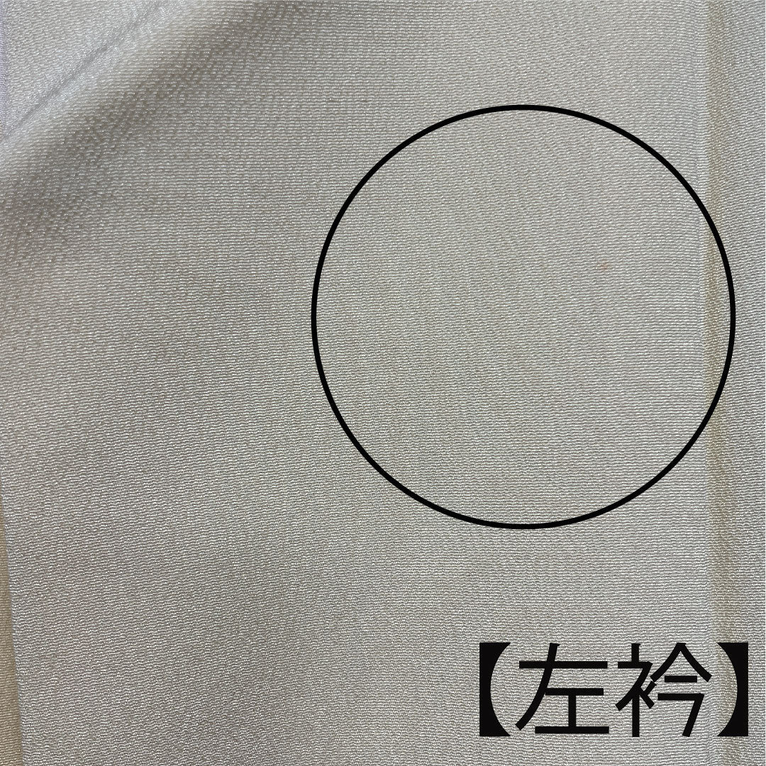 訪問着 袷 身丈159cm 裄丈62.5cm 鳥の子色 京紅型 草花模様 正絹 Aランク クリーム系 1112001943315