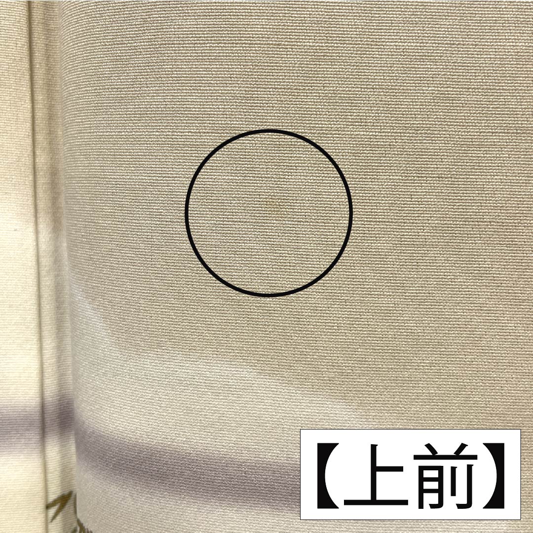 Homongi (visiting kimono) made of pure silk, grade A, with a lined lining, length 165cm, sleeve length 64.5cm, Tokyo white-brown color with hazy, pine, and bamboo motifs and pearl-tone beige accents. Product number: 1112006883525