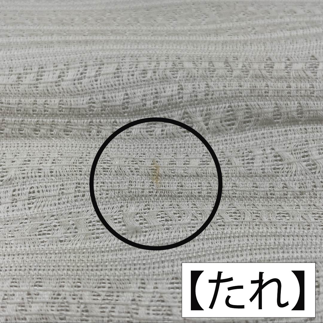 袋帯 正絹 乳白色色（にゅうはくしょくいろ） 蔦 葡萄 帯丈446cm Aランク ポイント柄 カジュアル 白系 1123012383311