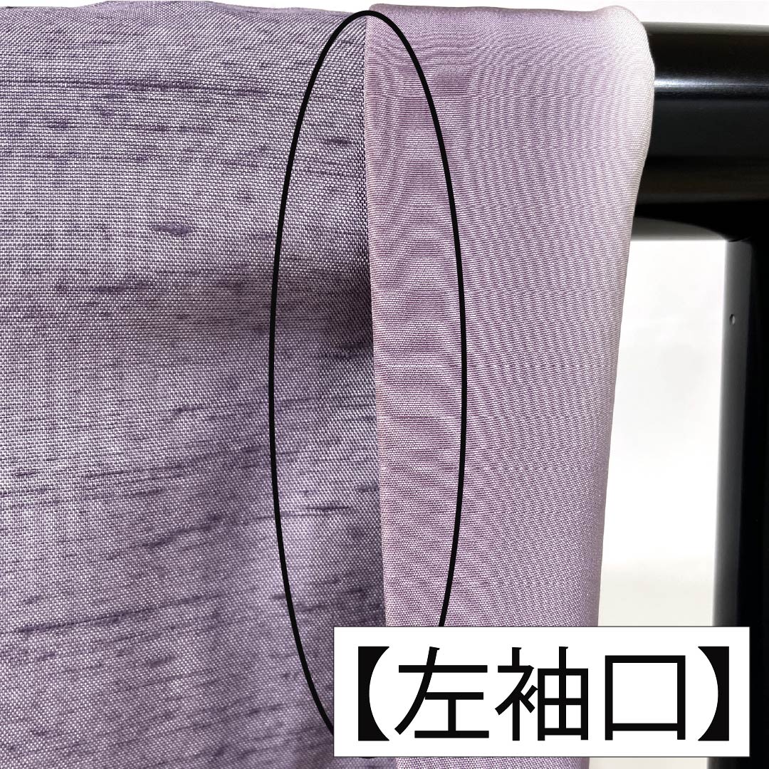 訪問着 正絹 Aランク 袷 身丈165.5cm 裄丈63cm 半色（はしたいろ） 京加賀友禅 付下げ 紬地 作家物 花 紫系 1112007503520