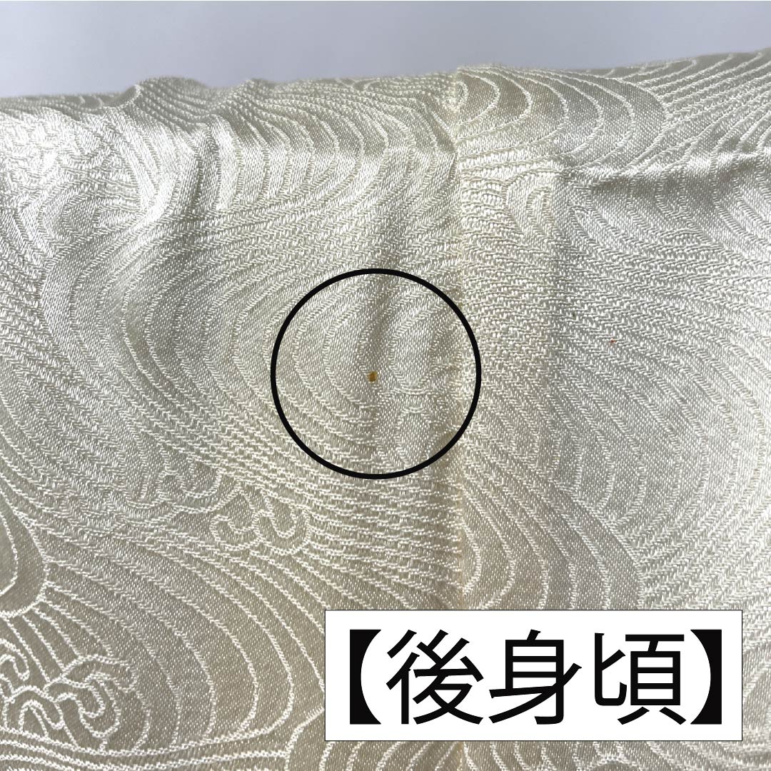 訪問着 正絹 Aランク 袷 身丈164cm 裄丈64.5cm 乳白色（にゅうはくしょく） 京友禅 草花 白系 1112006523411