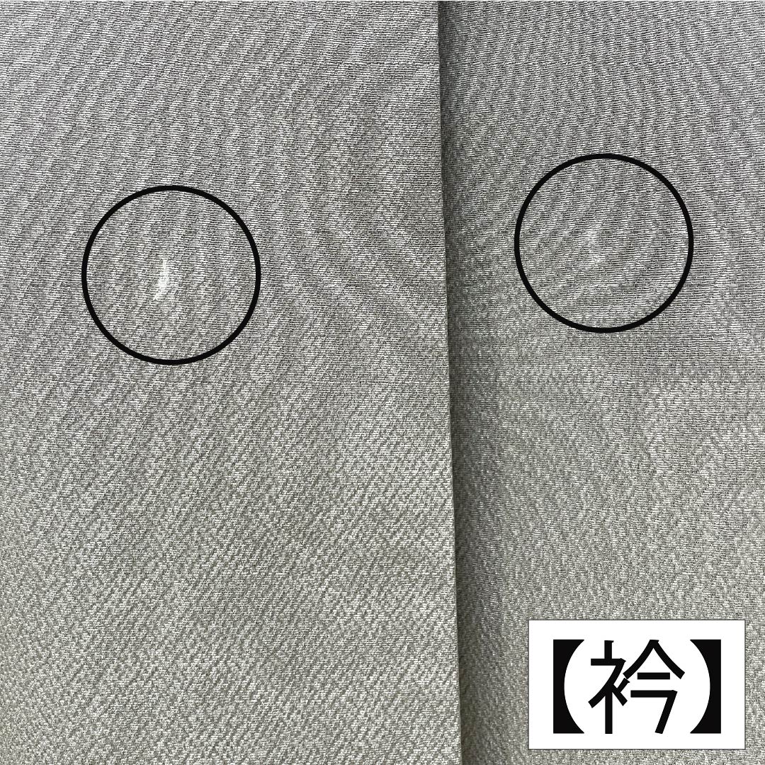 訪問着 正絹 Aランク 袷 身丈152cm 裄丈63.5cm 消炭色（けしずみいろ） 京友禅 一つ紋 陰上り藤 流水 鶴 グレー系 1112007203222