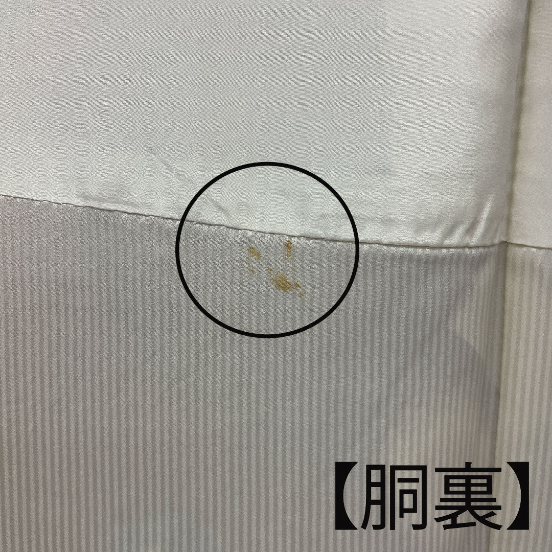 訪問着 袷 身丈158cm 裄丈64cm 絞り 草花模様 正絹 Bランク 茶系 1112001044314