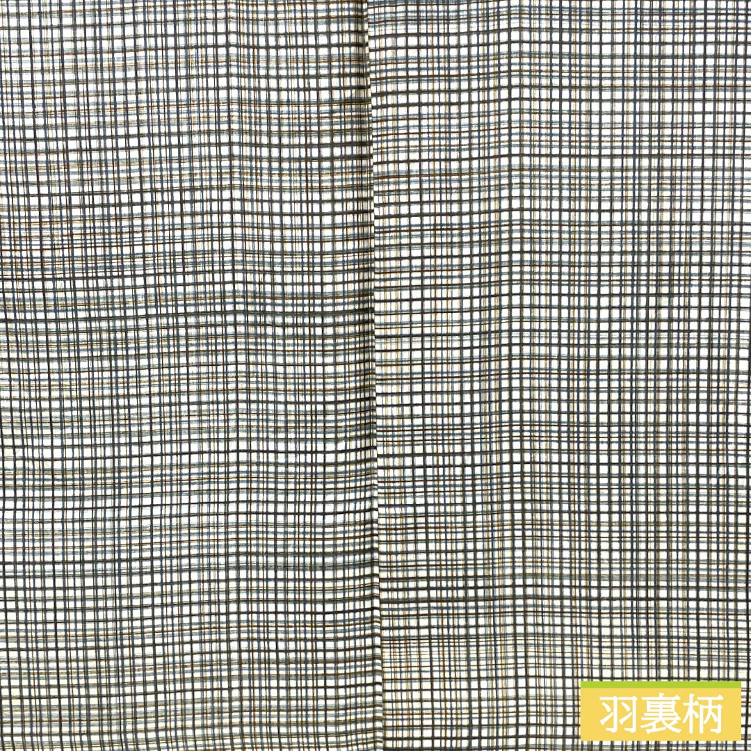 男物 正絹 Aランク 身丈140cm 裄丈67.5cm 大島紬 亀甲 アンサンブル しつけ糸付き 袷 黒系 1119001283410