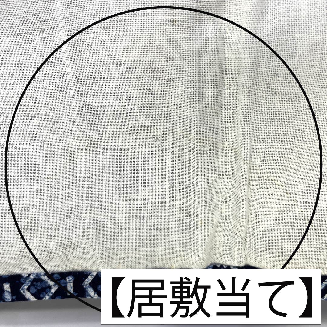 メンズ浴衣 木綿 Aランク 身丈157.5cm 裄丈72cm 幾何学模様 居敷当て付き 単衣 紺系 1138001133518