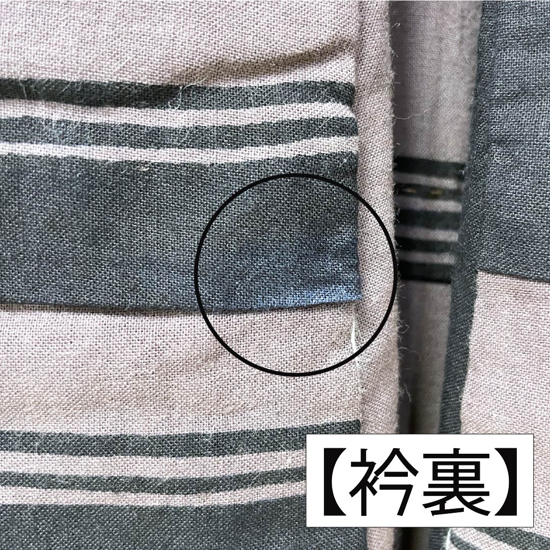 浴衣 木綿 身丈158cm 裄丈67cm Bランク 単衣 モノトーン 蒲萄鼠色（ぶどうねずいろ） 蝶 1118005824327