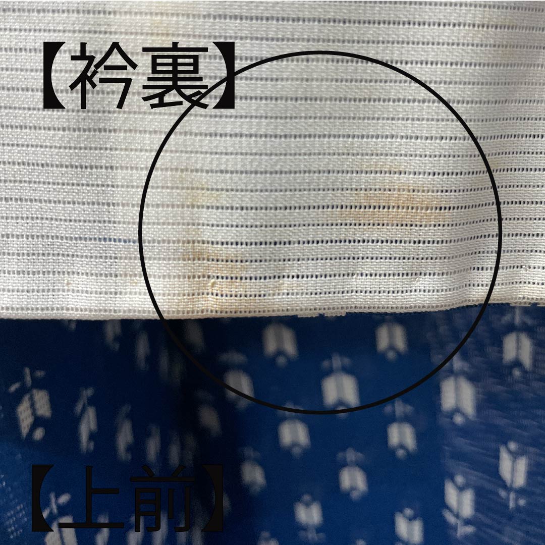 Summer Polyester Komon Length 151cm Sleeve length 62.5cm Hekiruriiro Tulip Silk B Rank Blue 1132000304217