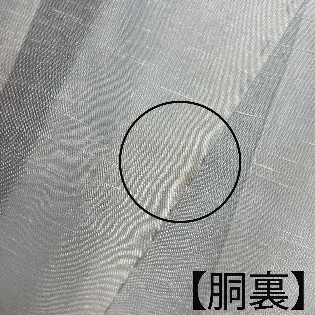 村山大島 身丈158cm 裄丈63.5cm 抽象模様 正絹 Aランク 袷 黒系 1116001983310