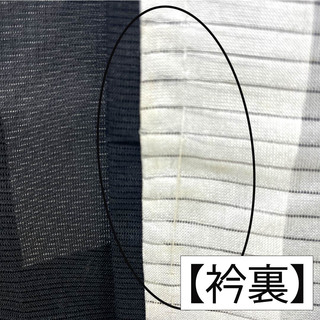 夏物 ポリエステル 付下げ Aランク 身丈153.5cm 裄丈64.5cm 草花模様 洗える着物 絽 黒系 1132005243210