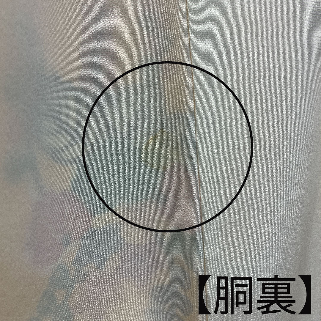 小紋 身丈156.5cm 裄丈64cm 袷  紅型  正絹 Aランク 黄系 1115002033323