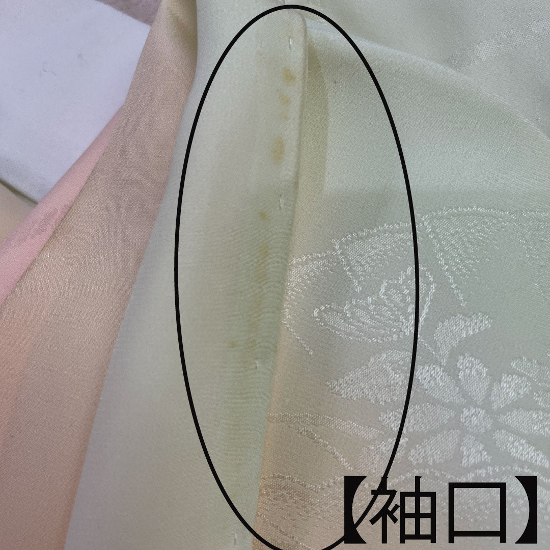 Nagajuban (long undergarment) made of pure silk, length 123.5cm, sleeve length 64.5cm, for single layer furisode, gradation dyeing, B rank, 1129000604299