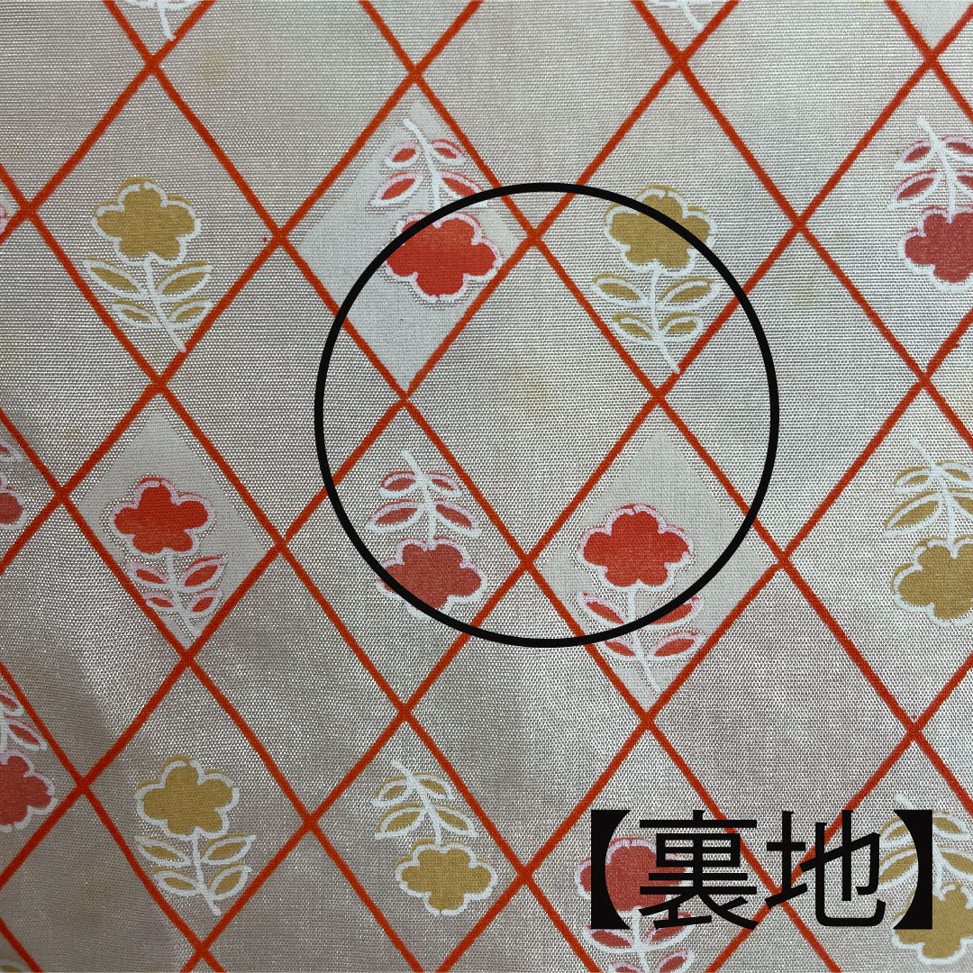 羽織 身丈82cm 裄丈62.5cm 中紅色 絞り 幾何学模様 正絹 Aランク 袷 ピンク系 1117000263913