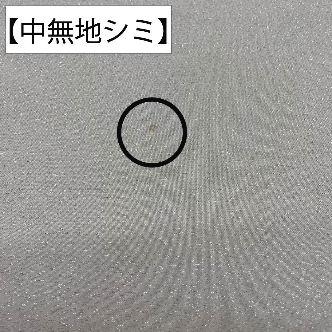 袋帯 正絹 Aランク 生成り色（きなりいろ） 蘇州刺繡 綴れ地 風景模様 銀糸 帯丈468cm ポイント柄 セミフォーマル 白系 1123017533411