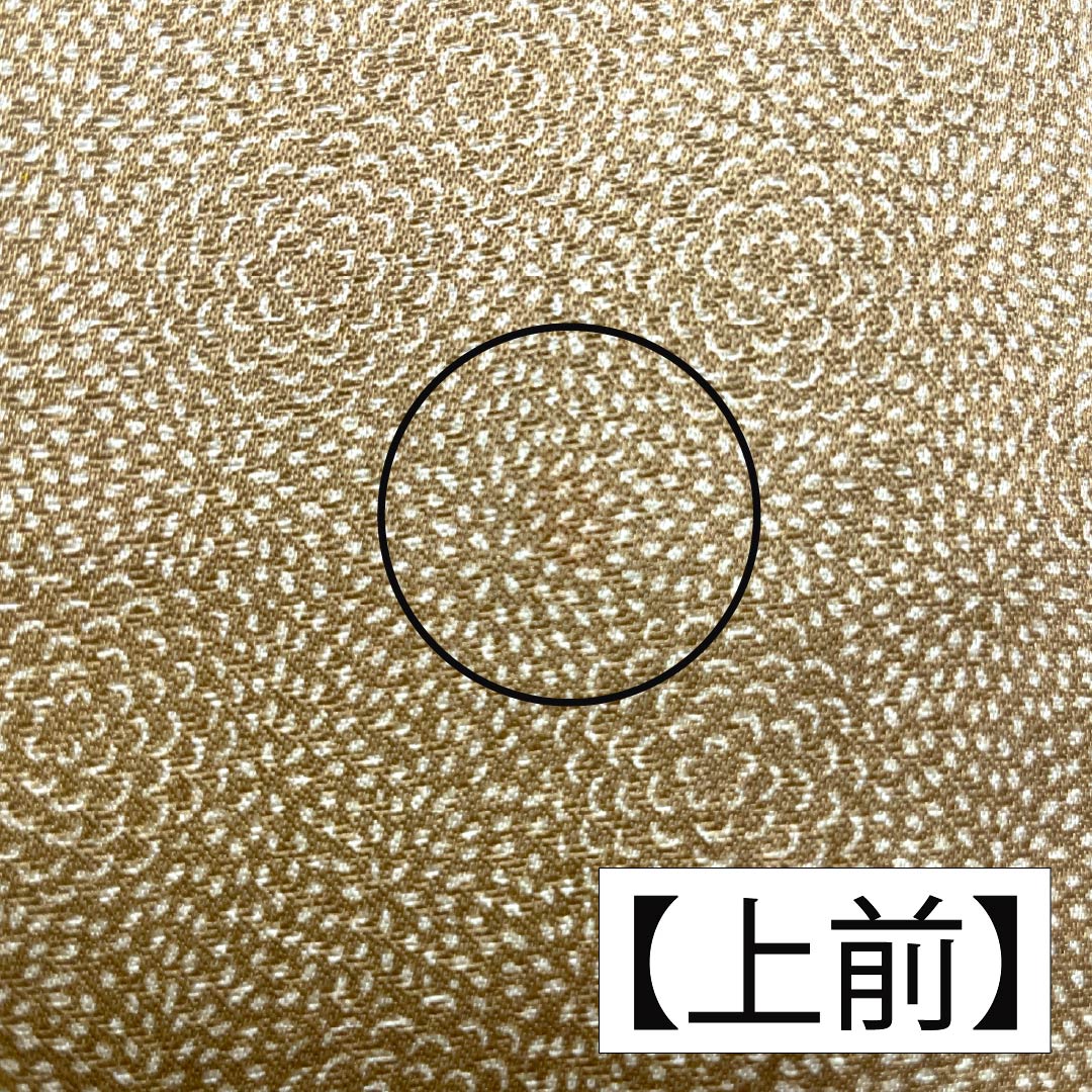 訪問着 正絹 Aランク 袷 身丈175cm 裄丈66.5cm 黄橡色（きつるばみいろ） 江戸小紋 重要無形文化財 今坂國雄 絞り道長 伝統工芸伝承者 黄系 1112007483823