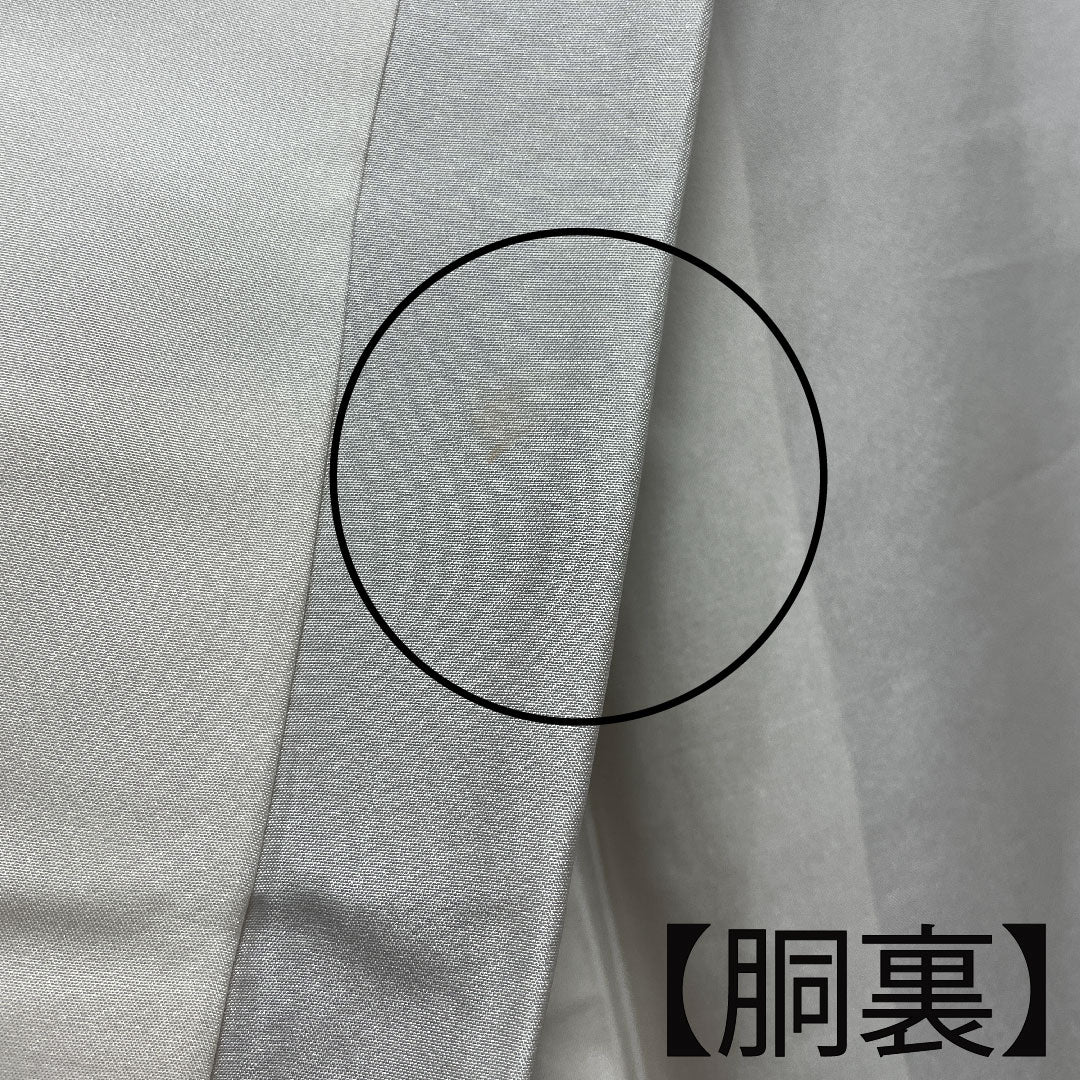 Homongi, lined, length 151.5cm, sleeve length 63cm, plum gray, tie-dye, abstract pattern, pure silk, A rank, brown, 1112002623214