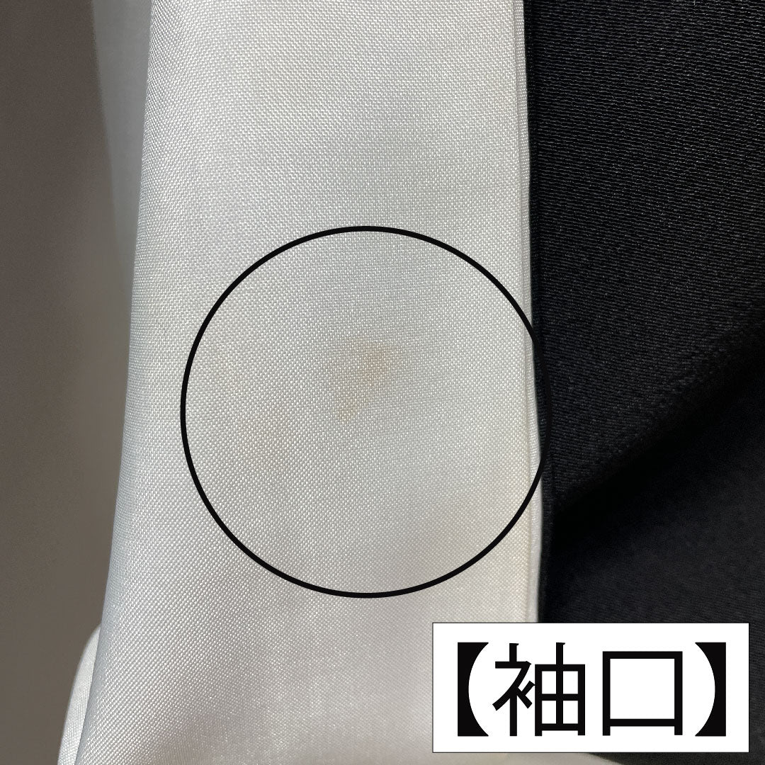 Black formal kimono, pure silk, length 162.5cm, sleeve length 64cm, lined, Kyoto Yuzen, crane, pine, artist's work, five crests, five-three paulownia, A rank, black, 1111001623410