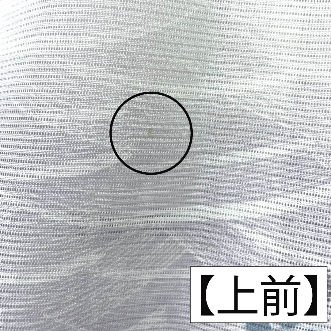 夏物 ポリエステル 小紋 身丈160cm 裄丈65cm 霞色（かすみいろ） 撫子 波 洗える着物 絽 Bランク グラデーション系 1132002454499