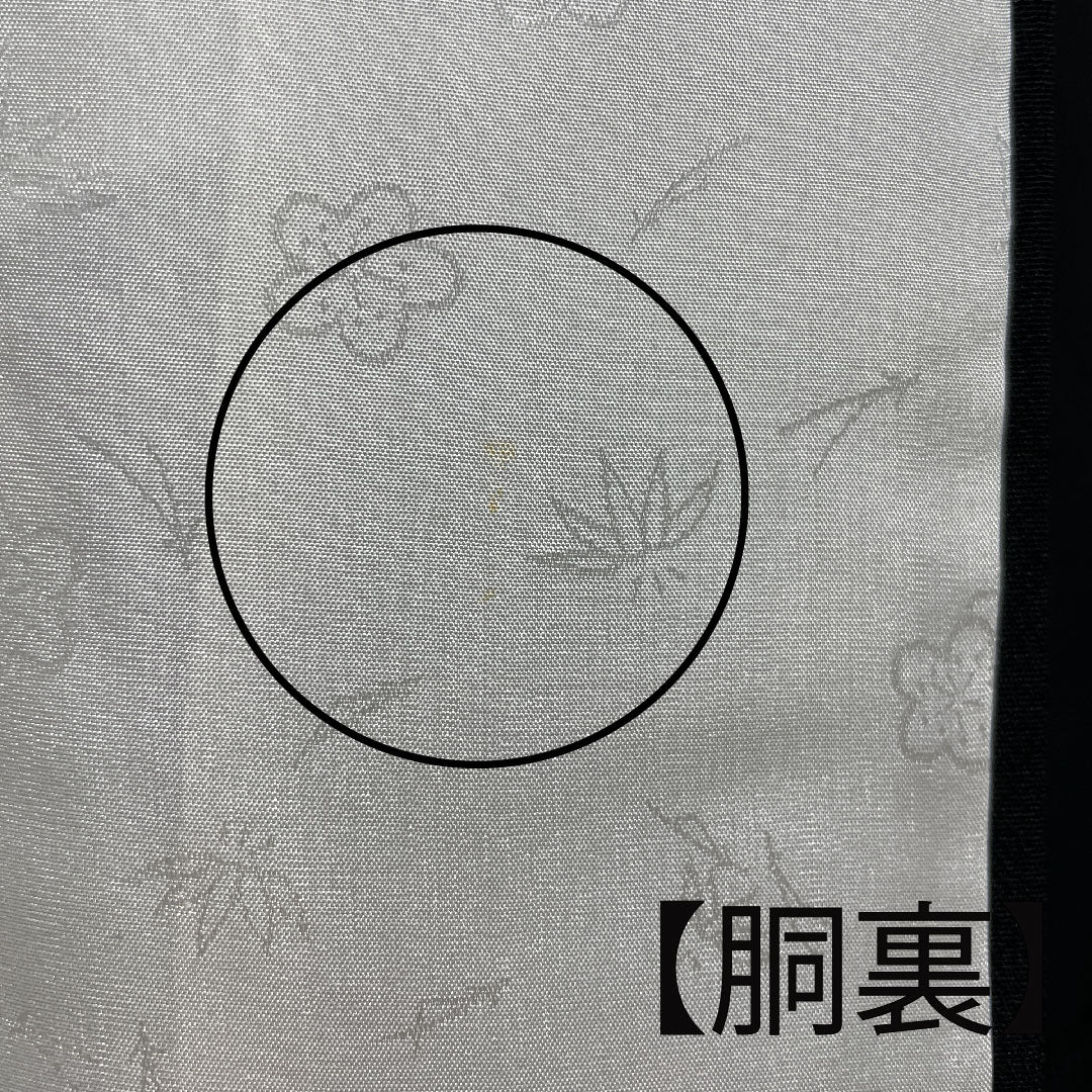 黒留袖 身丈157.5cm 裄丈61.5cm 袷 京友禅 春秋麗花図 作家物 源氏車 正絹 Aランク 五つ紋 黒系 1111000653310