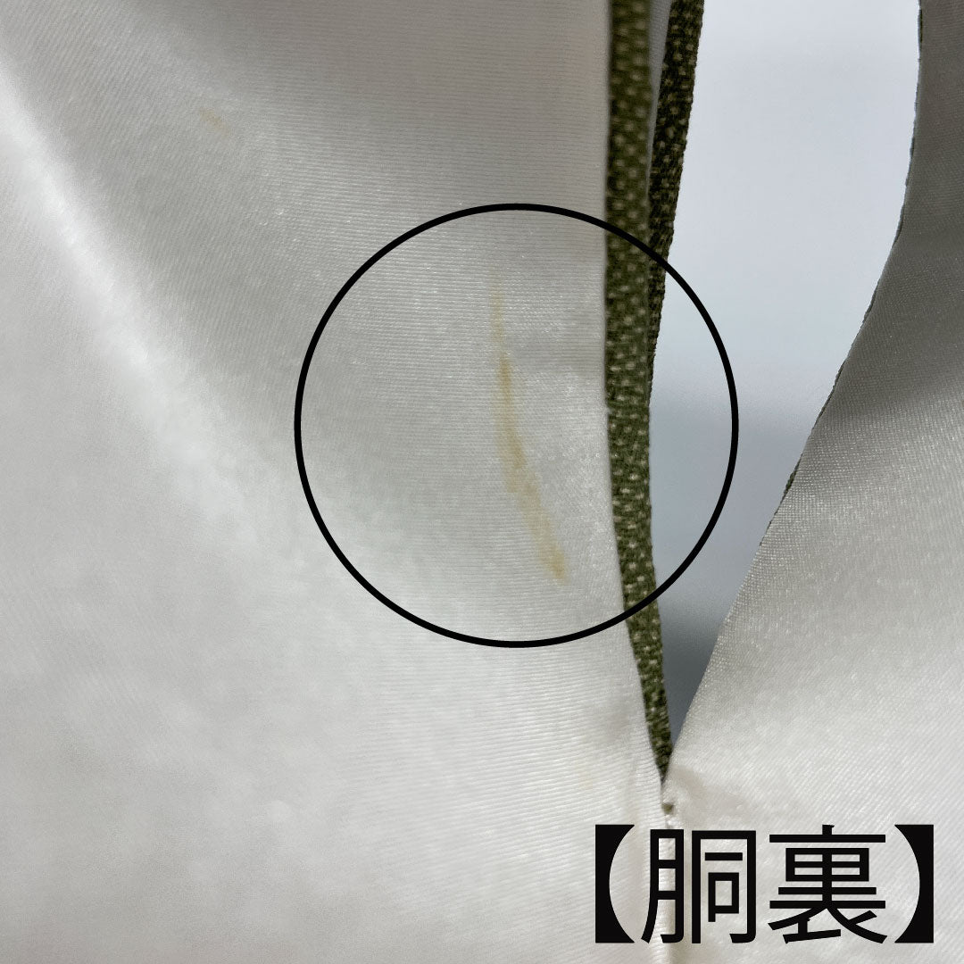 小紋 身丈153.5cm 裄丈62cm 袷  利休色 江戸小紋 作家物 鮫  正絹 Aランク 緑系 1115003443219