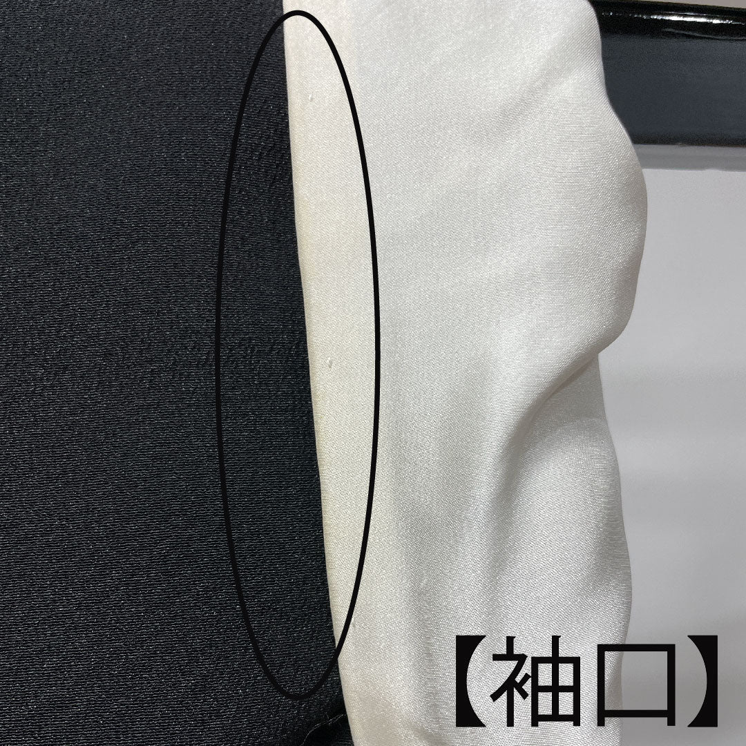 黒留袖 身丈147.5cm 裄丈60cm 袷 京友禅 御所車 丸に三つ柏 正絹 Aランク 五つ紋 黒系 1111000863110