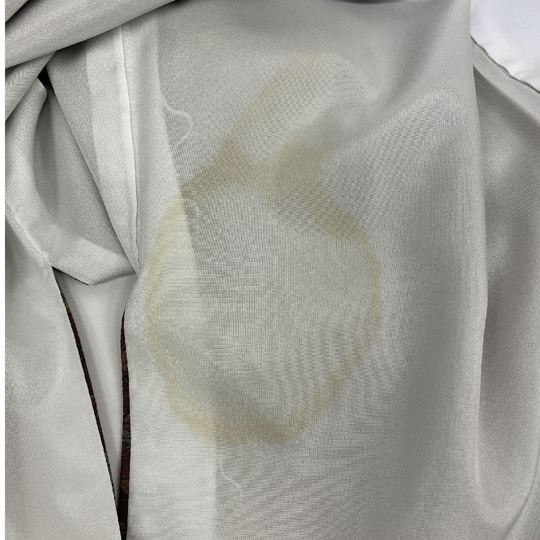 小紋 身丈160cm 裄丈64cm 袷  洗える着物 更紗柄 ポリ Aランク 茶系 1115000223314