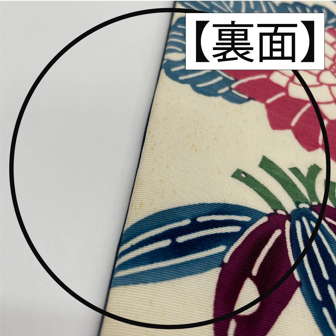 Nagoya obi, Kyoto Bingata, flowing water, camellia, autumn leaves, obi length 336cm, pure silk, B rank, full length, casual, white, 1124007344311, Nagoya style