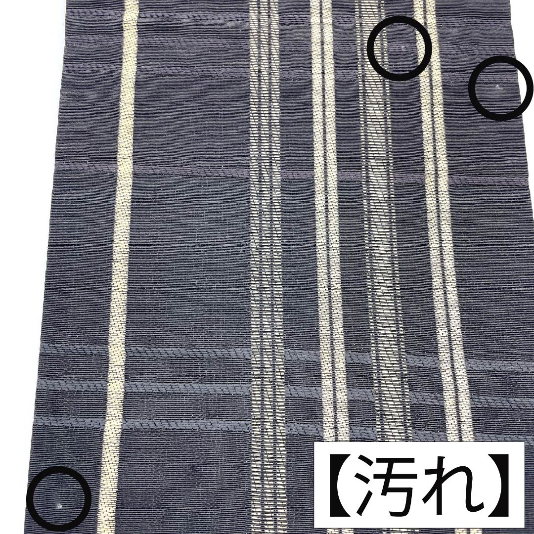 半幅帯 ポリエステル Bランク リバーシブル うさぎ 桜 笹 格子 帯丈448cm 黒系 1125005014410