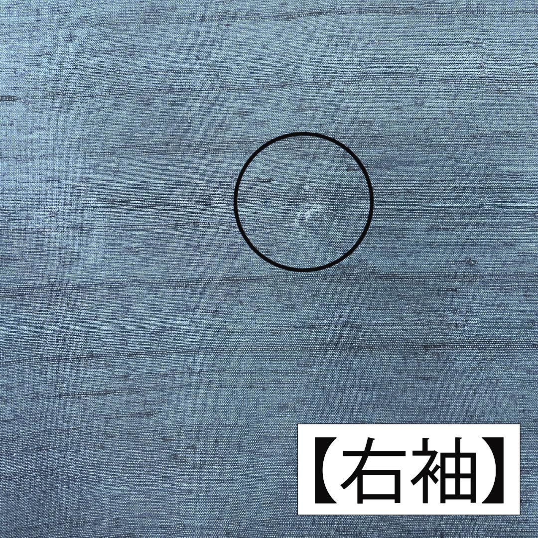 男物 正絹 Aランク 身丈149cm 裄丈71cm 藍鉄色（あいてついろ） 紬地 アンサンブル 袷 青系 1119001263417