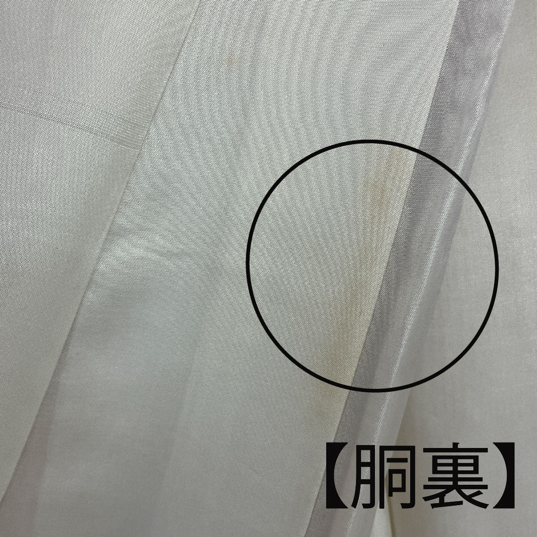 色無地 梅 木瓜  身丈162.5cm 裄丈63.5cm 袷  正絹 Aランク 黄系 1114000393423