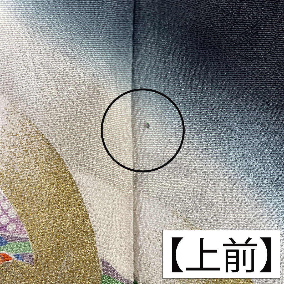 Black formal kimono, pure silk, length 157cm, sleeve length 62cm, lined, Kyoto yuzen, auspicious motif, five crests, circle with different arrow feathers, A rank, black, 1111001763310